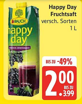 Happy Day Frucht-Saft 1 L - Verschiedene Sorten