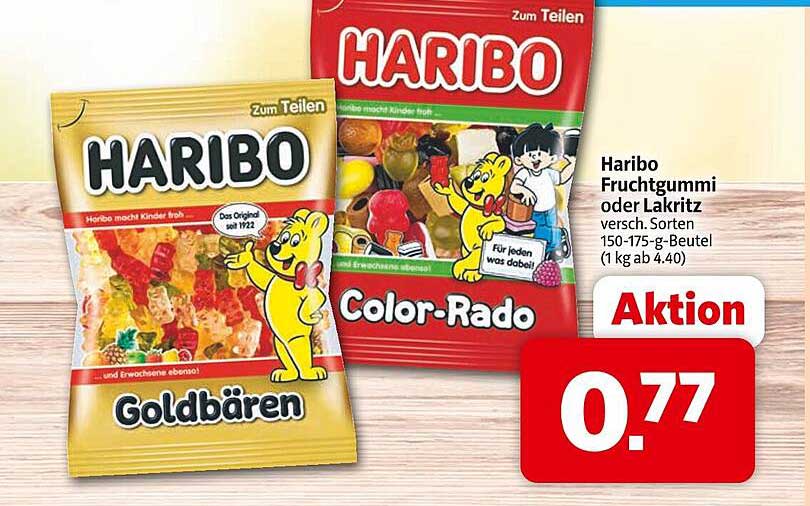 Haribo Fruchtgummi oder Lakritz 150-175 g-Beutel