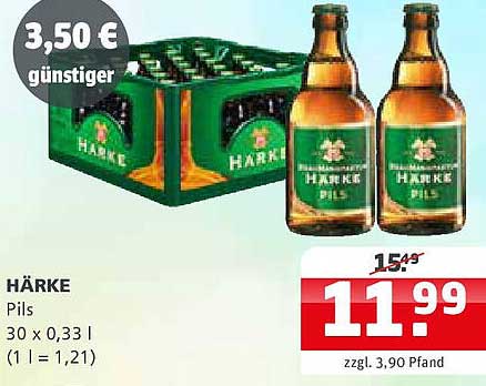HÄRKE Pils 30 x 0,33 l - Jetzt zum Sonderpreis!