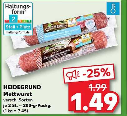 HEIDEGRUND Mettwurst - verschiedene Sorten zum Sparpreis