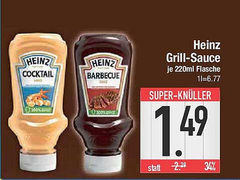 Heinz Grill-Sauce je 220ml Flasche