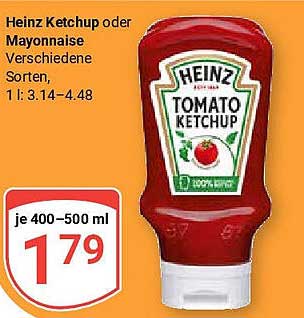 Heinz Ketchup oder Mayonnaise, verschiedene Sorten, 400-500 ml