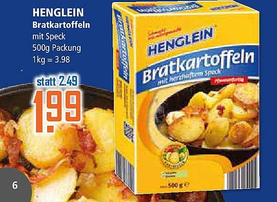 Henglein Bratkartoffeln mit Speck, 500g - Jetzt im Angebot!