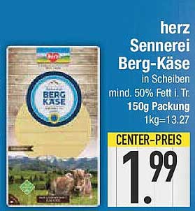 herz Sennerie Berg-Käse in Scheiben