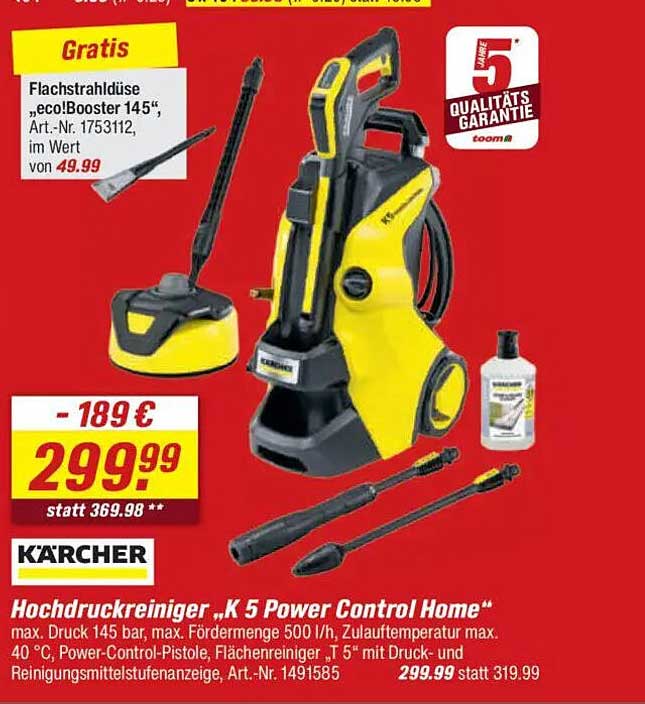 Hochdruckreiniger „K 5 Power Control Home“