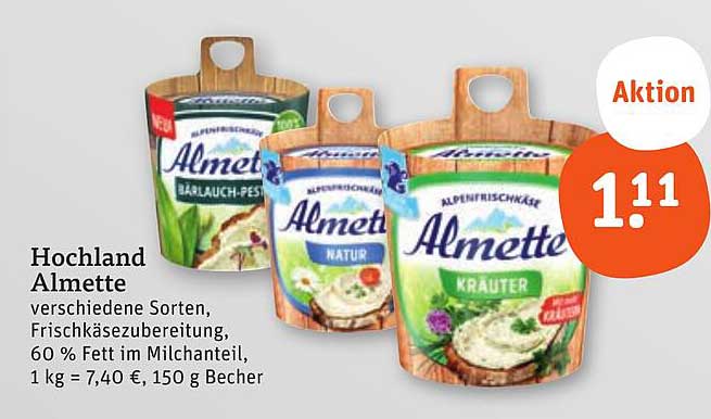 Hochland Almette - verschiedene Sorten, Frischkäsezubereitung