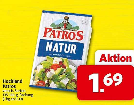 Hochland Patros Natur – Verschiedene Sorten 135-180 g Packung