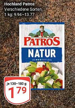 Hochland Patros - Verschiedene Sorten, 130-180 g