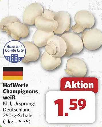 HofWerte Champignons weiß 250-g-Schale