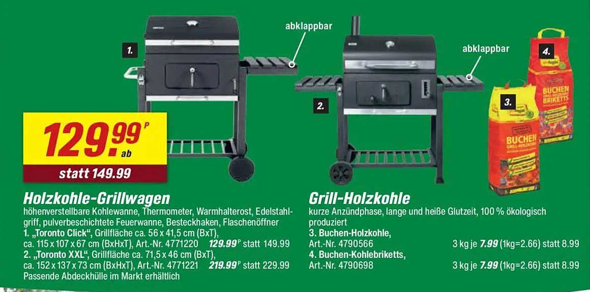 Holzkohle-Grillwagen "Toronto Click"
