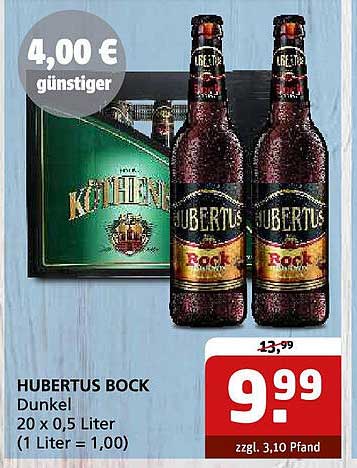 HUBERTUS BOCK Dunkel 20 x 0,5 Liter