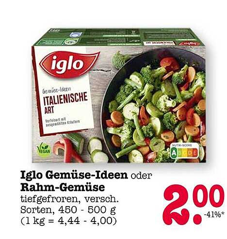 Iglo Gemüse-Ideen oder Rahm-Gemüse, tiefgefroren, 450-500 g