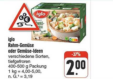 iglo Rahm-Gemüse oder Gemüse-Ideen - verschiedene Sorten, tiefgefroren
