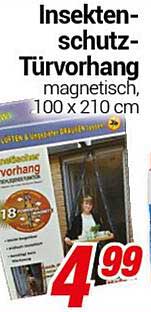 Insektenschutz-Türvorhang magnetisch, 100 x 210 cm