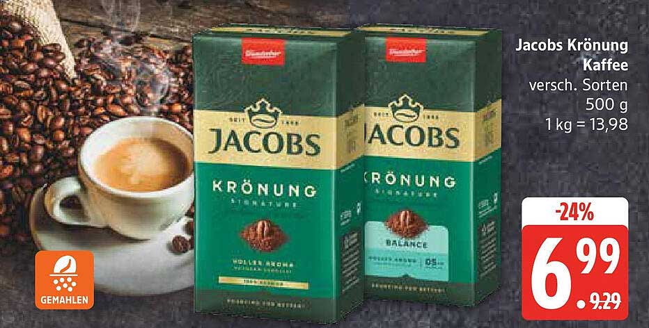 Jacobs Krönung Kaffee 500 g - Verschiedene Sorten