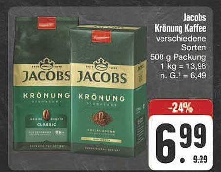 Jacobs Krönung Kaffee verschiedene Sorten 500 g