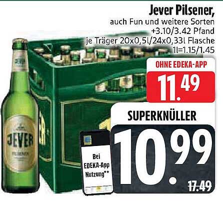 Jever Pilsener, auch Fun und weitere Sorten