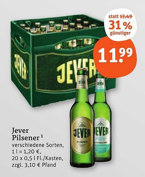Jever Pilsener - jetzt im Angebot!