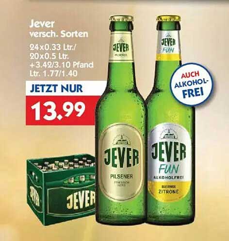 Jever Pilsener & Jever Fun Alkoholfrei - 24 Flaschen für den perfekten Genuss!