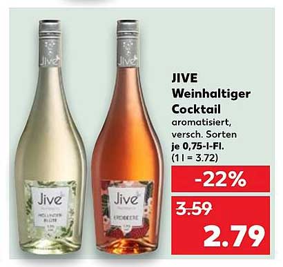 JIVE Weinhaltiger Cocktail - aromatisiert, verschiedene Sorten