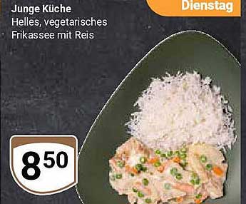 Junge Küche Helles, vegetarisches Frikassee mit Reis