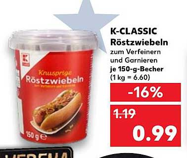 K-CLASSIC Röstzwiebeln zum Verfeinern und Garnieren je 150-g-Becher
