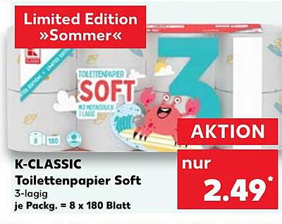 K-CLASSIC Toilettenpapier Soft - Limited Edition »Sommer«