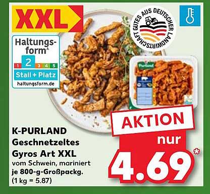 K-PURLAND Geschnetztes Gyros Art XXL