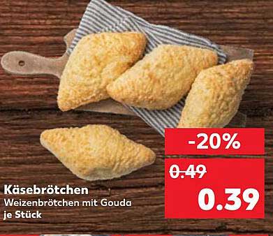 Käsebrötchen - Weizenbrötchen mit Gouda je Stück