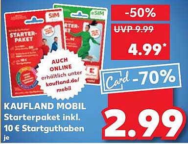 KAUFLAND MOBIL Starterpaket inkl. 10 € Startguthaben