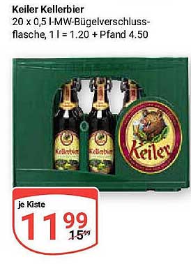 Keiler Kellerbier 20 x 0,5 l I-MW-Bügelverschlussflasche