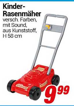 Kinder-Rasenmäher versch. Farben, mit Sound, aus Kunststoff, H 58 cm