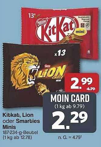 Kitkat, Lion oder Smarties Minis
