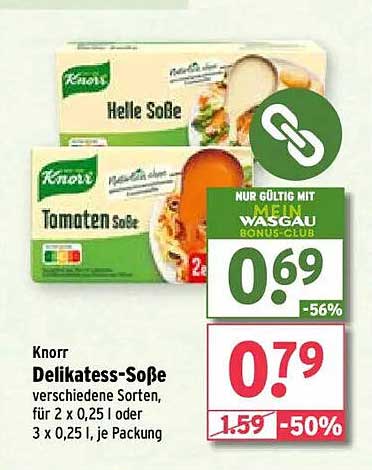 Knorr Delikatess-Soße - Verschiedene Sorten