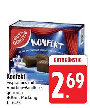 Konfekt Eisspralins mit Bourbon-Vanilleeis 400ml