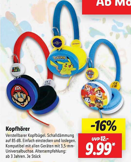Kopfhörer mit verstellbarem Kopfbügel und Schall-Dämmung