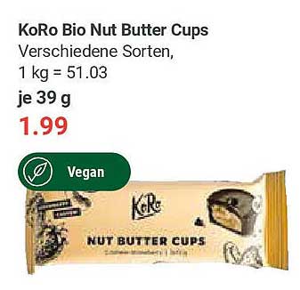 KoRo Bio Nut Butter Cups - Verschiedene Sorten