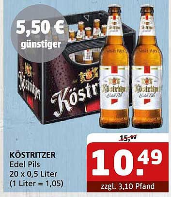 KÖSTRITZER Edel Pils 20 x 0,5 Liter