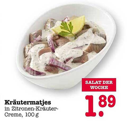Kräutermatjes in Zitronen-Kräuter-Creme, 100 g