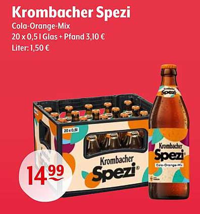 Krombacher Spezi Cola-Orange-Mix 20 x 0,5 l Glas + Pfand 3,10 €