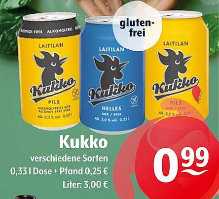 Kukko Bier in verschiedenen Sorten - 0,33 l Dose