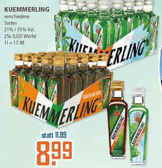 KÜMMERLING verschiedene Sorten 25x 0,02l Würfel