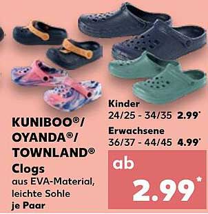 KUNIBOO®/OYANDA®/TOWNLAND® Clogs aus EVA-Material - das perfekte Sommerfootwear