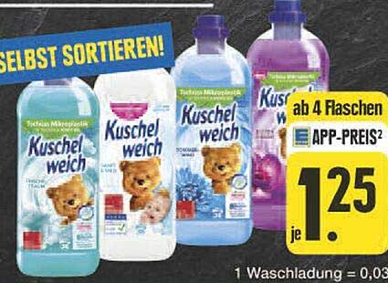 Kuschelweich Weichspüler ab 4 Flaschen je 1,25 €