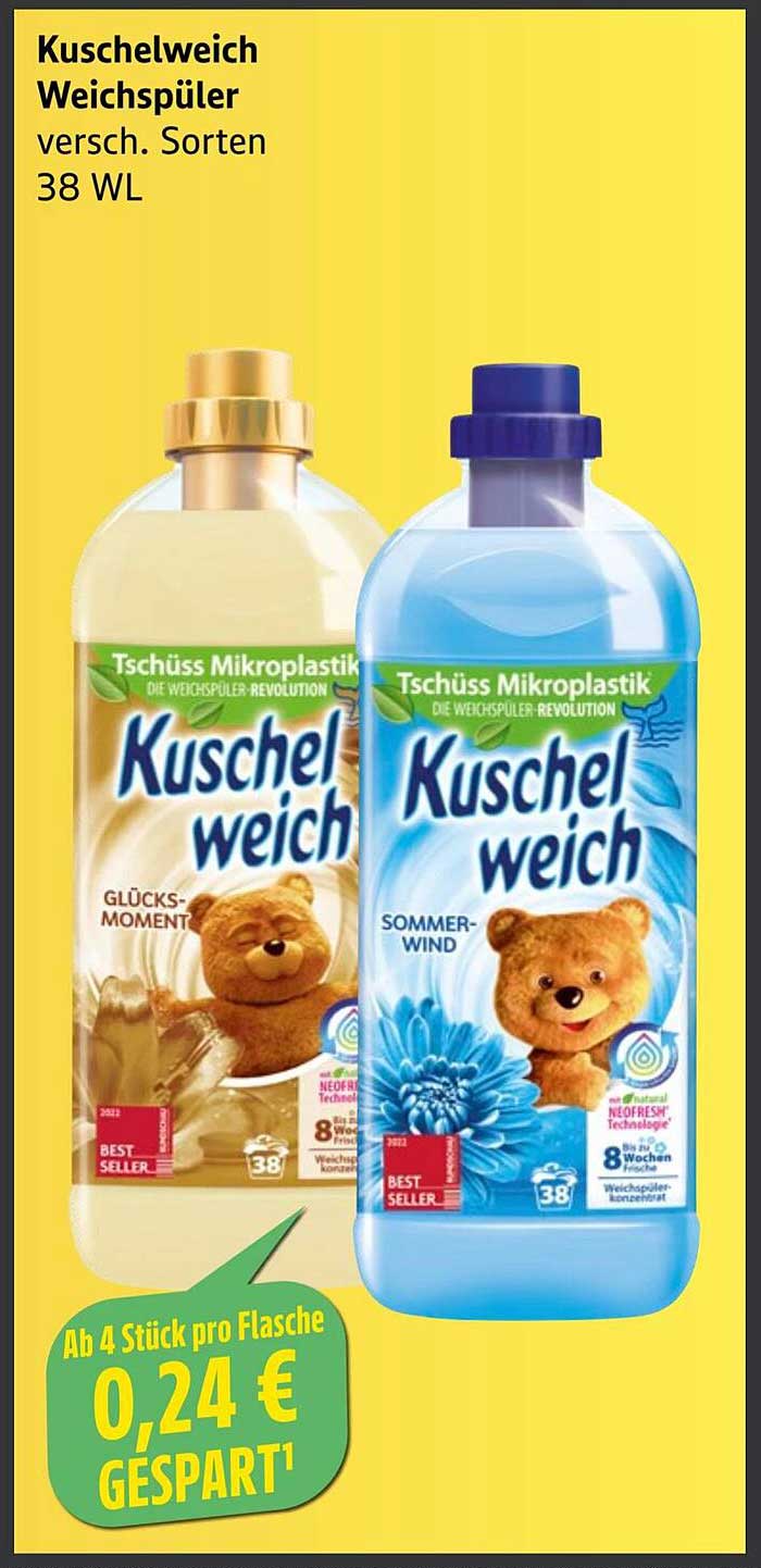 Kuschelweich Weichspüler versch. Sorten 38 WL