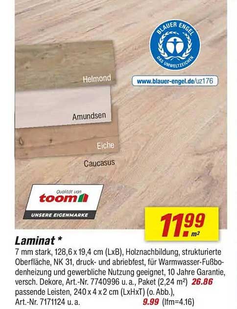 Laminat 7 mm stark - Qualität von toom