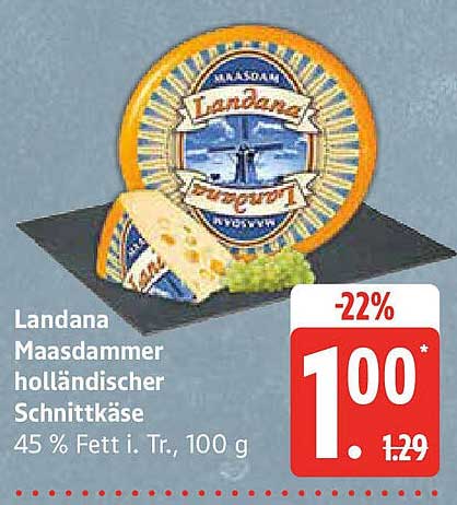 Landana Maasdammer holländischer Schnittkäse