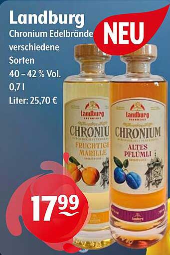 Landburg Chronium Edelbrände - Fruchtig & Aromatisch