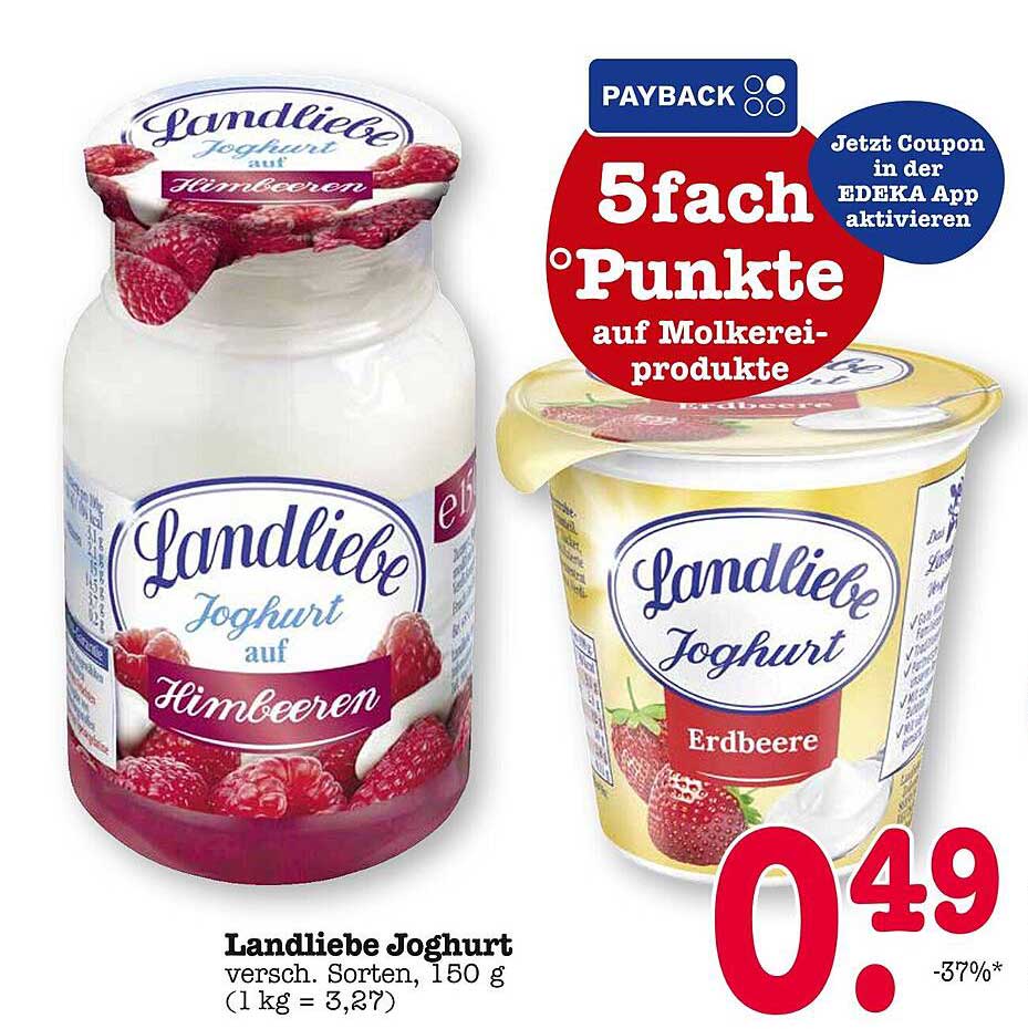 Landliebe Joghurt, verschiedene Sorten, 150 g