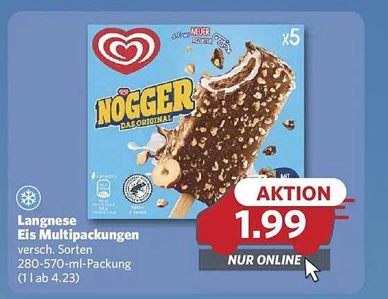 Langnese Eis Multipackungen, versch. Sorten 280-570 ml